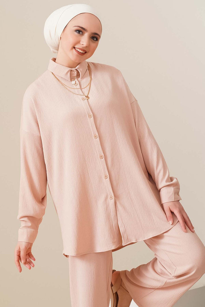 BGD Women T5858 Knitted Hijab Two-Piece Set - Biscuit - Avondale