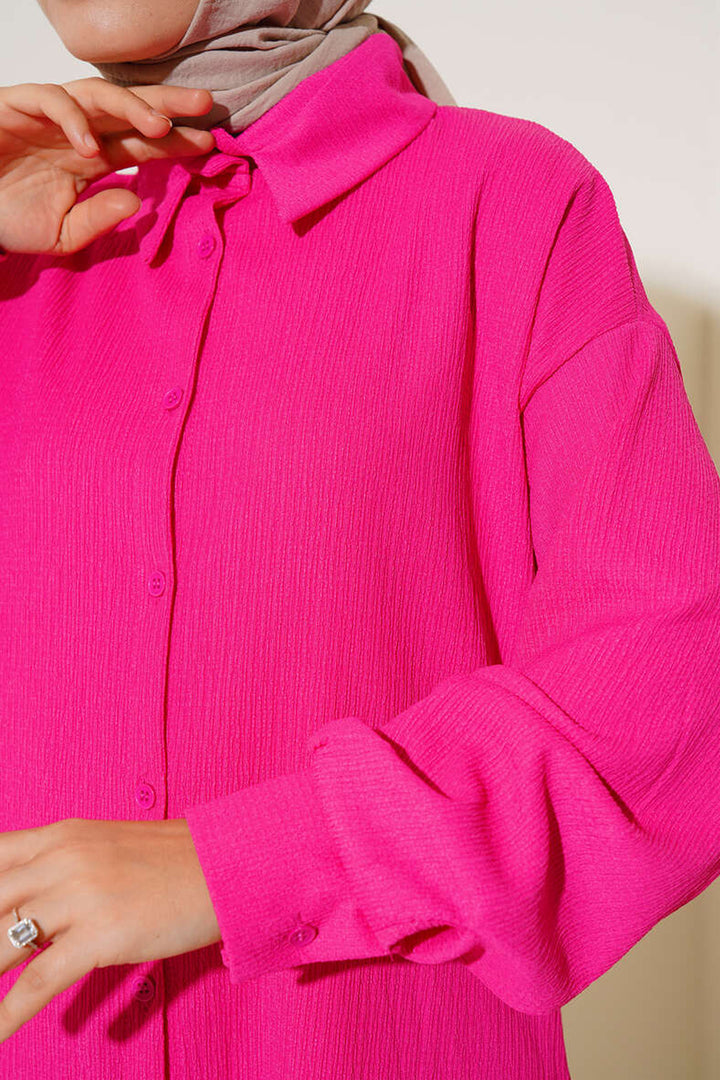 BGD Women T5858 Knitted Hijab Two-Piece Set - Fuchsia - Hückelhoven