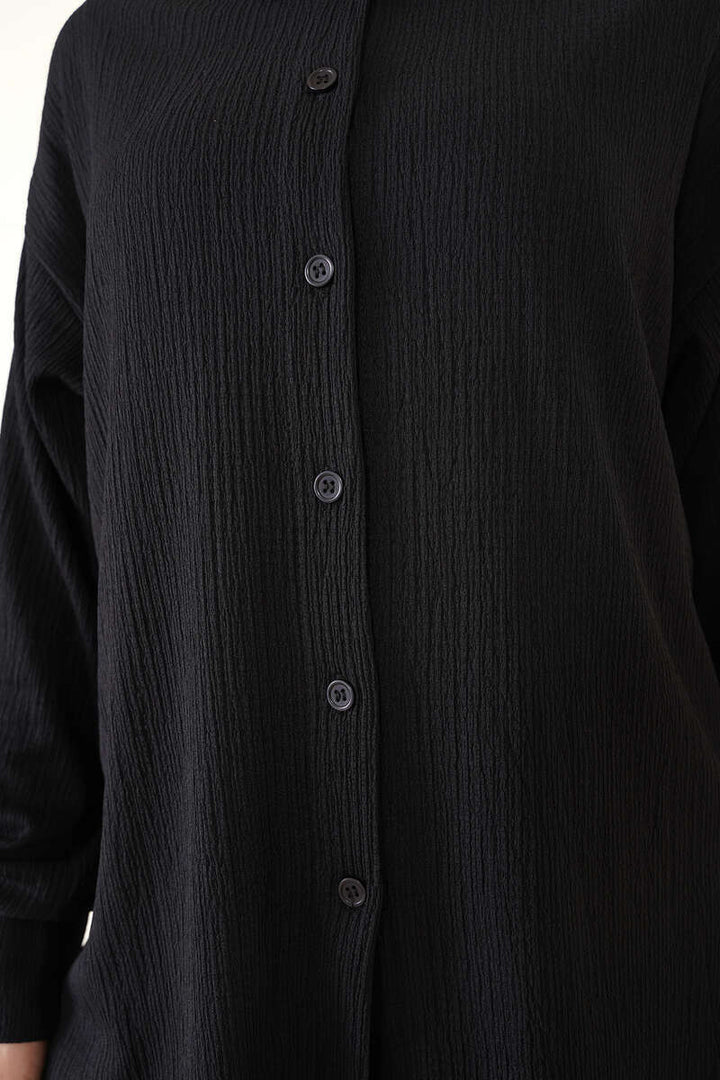 BGD Women T5858 Knitted Hijab Two-Piece Set - Black - Avondale