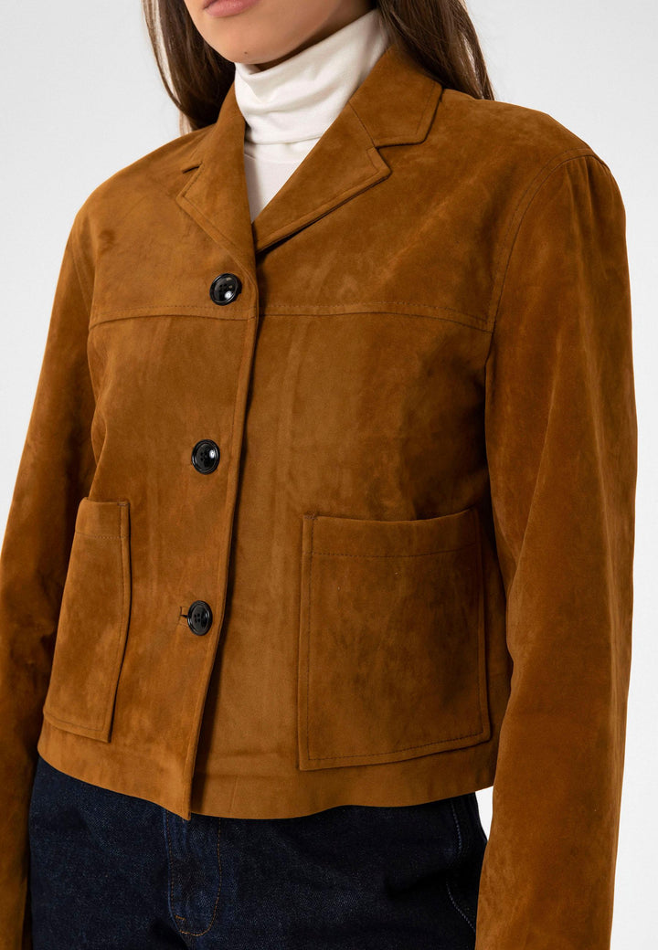 ANT Antioch Tab Women's Faux Suede Crop Jacket - Khartsyzk