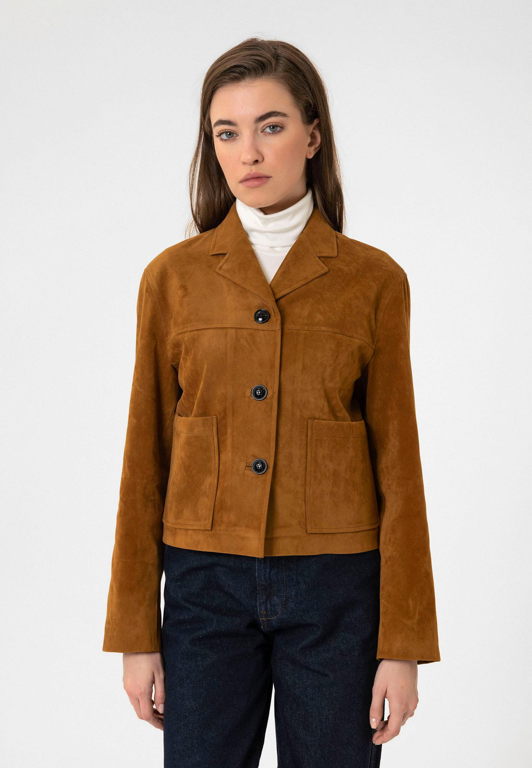 ANT Antioch Tab Women's Faux Suede Crop Jacket - Khartsyzk
