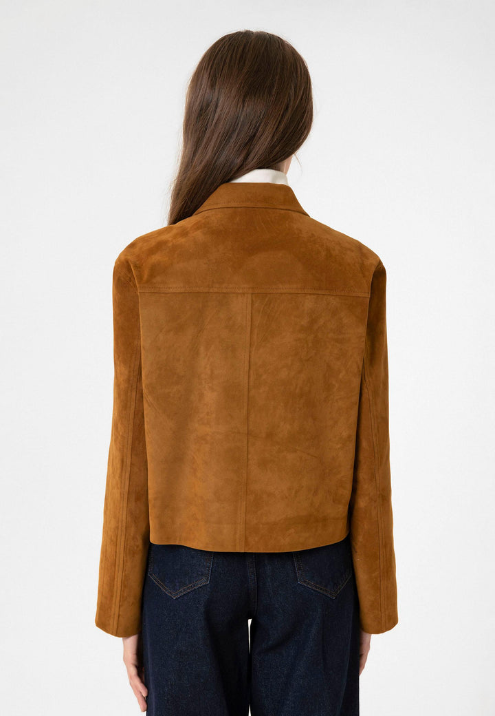 ANT Antioch Tab Women's Faux Suede Crop Jacket - Khartsyzk