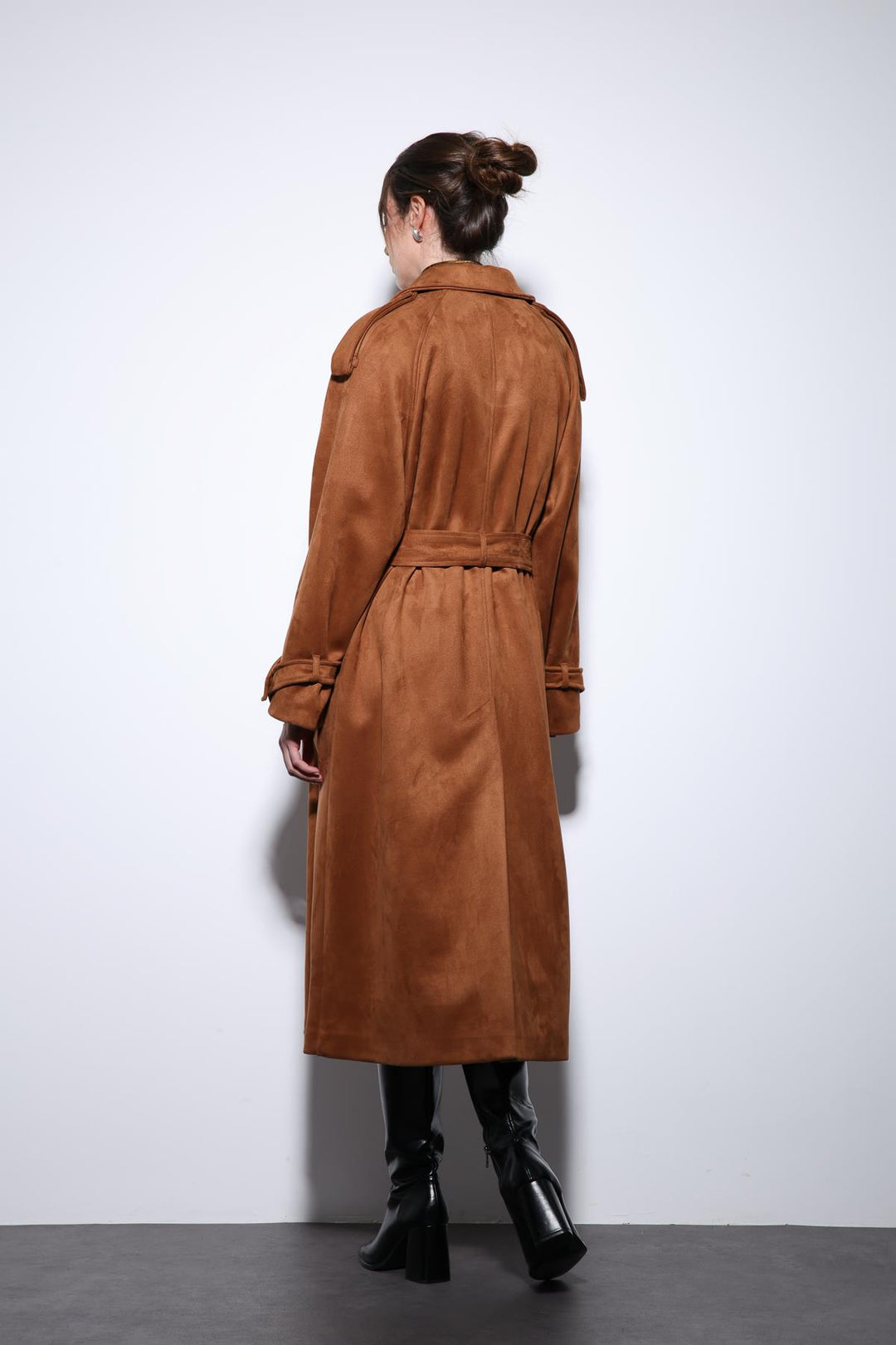 ANT Antioch Taba Double-Breasted Suede-Look Premium Women's Trench Coat - Ilioúpoli