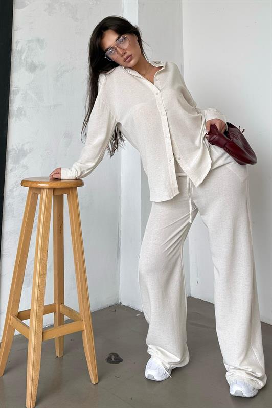 MDX Carmel Linen Women's Shirt Pants Set Mg2356 - Sandy Springs