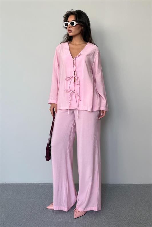 MDX Pink Front Tied Top and Bottom Set Mg2473 - Glenrothes