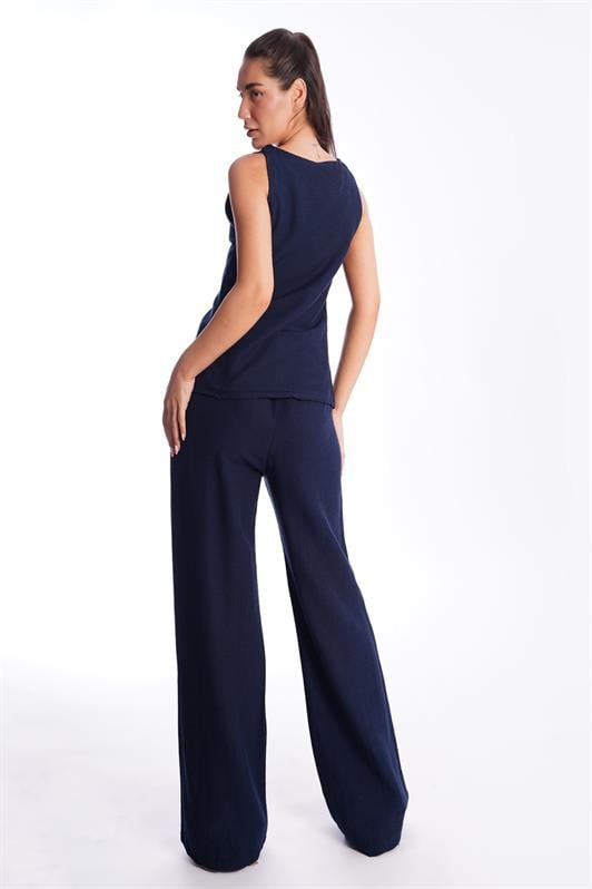 MDX Navy Blue Front Tied Vest Pants Women's Suit Mg2403 - Tübingen