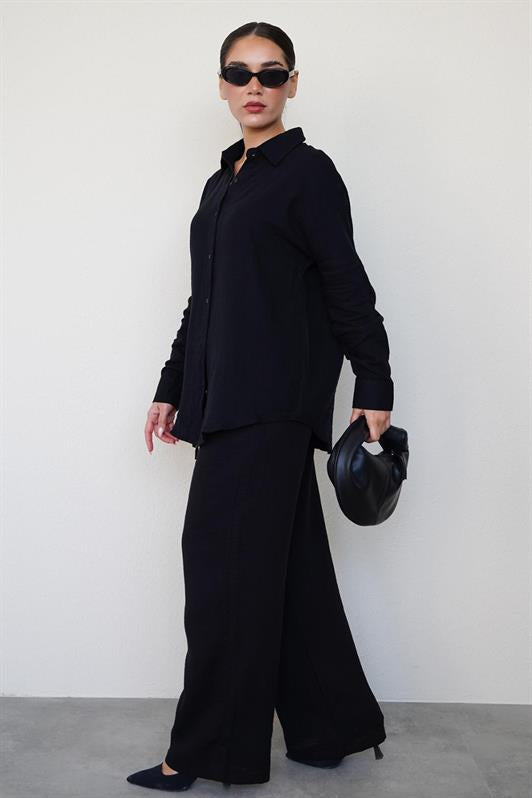 MDX Black Basic Women's Shirt Pants Suit Mg2461 - Menomonee Falls