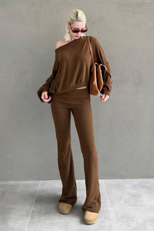 MDX Brown Blouse Pants Set Mg2289 - Homburg