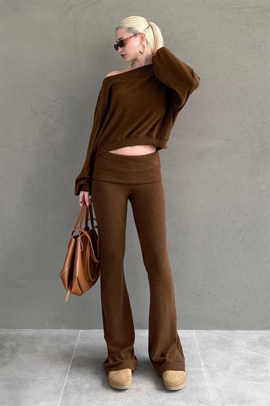 MDX Brown Blouse Pants Set Mg2289 - Homburg