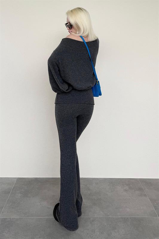 MDX Anthracite Blouse Pants Set Mg2289 - Oswego