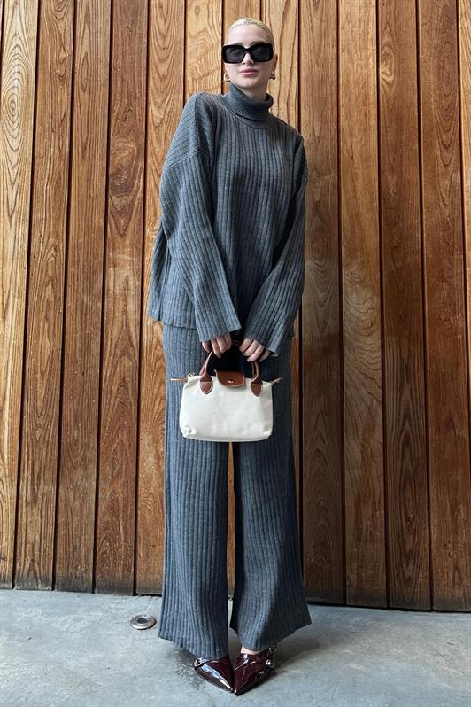 MDX Anthracite Long Sleeve Knit Sweater Pants Set MG2173 - Duisburg