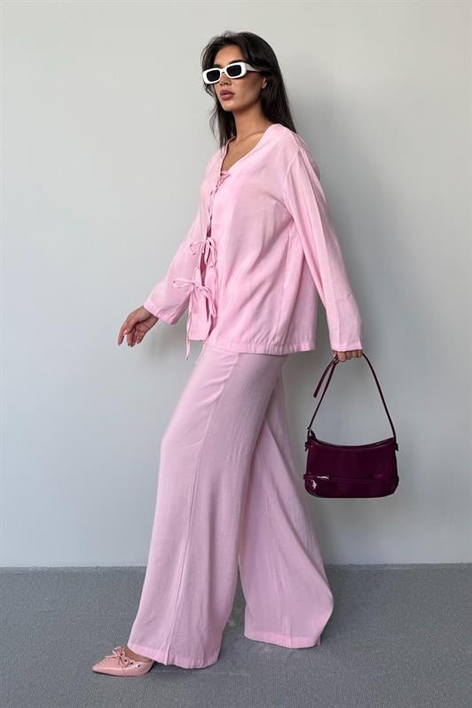 MDX Pink Front Tied Top and Bottom Set Mg2473 - Glenrothes