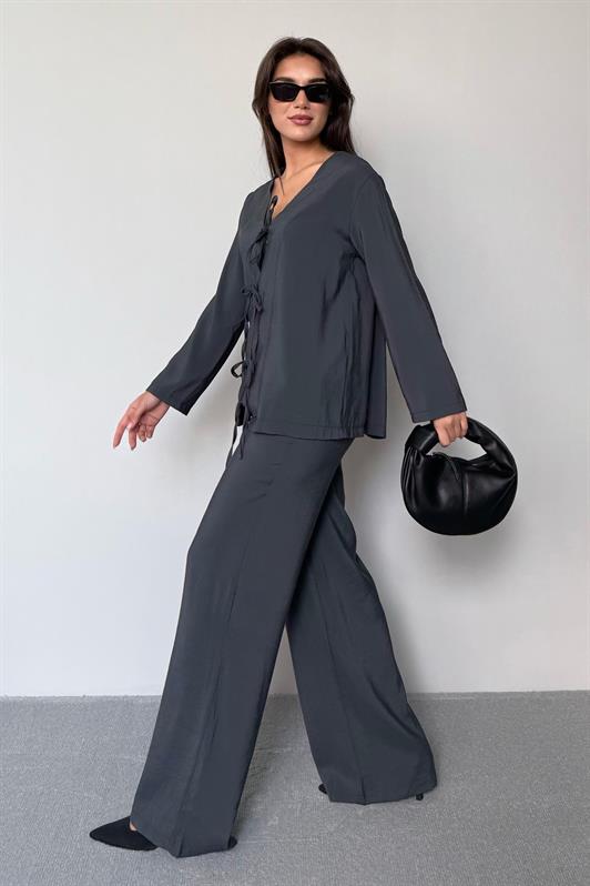 MDX Smoke Front Tied Top and Bottom Set Mg2473 - Joliette