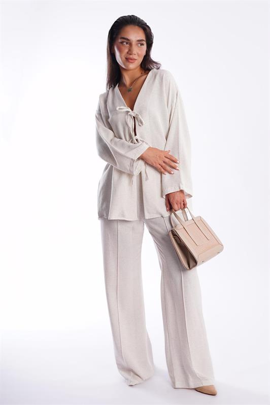 MDX Natural Front Tied Top and Bottom Set Mg2423 - Leganés