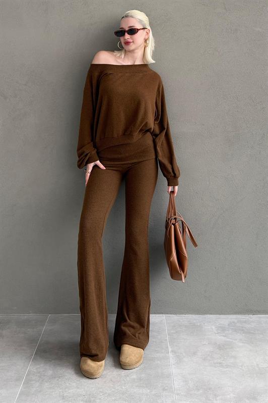 MDX Brown Blouse Pants Set Mg2289 - Homburg