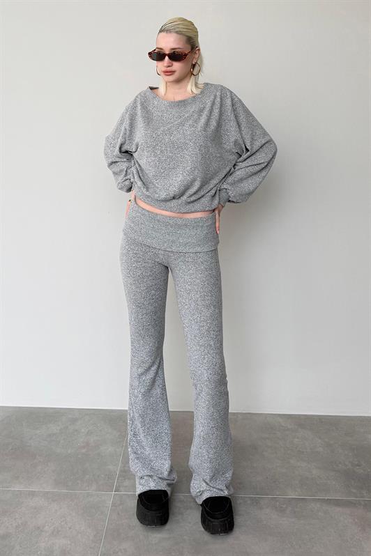 MDX Gray Blouse Pants Set Mg2289 - Lynwood