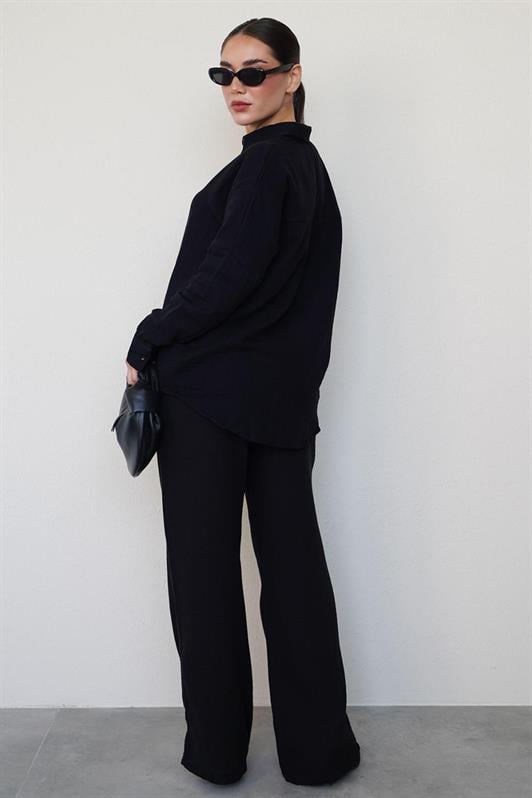 MDX Black Basic Women's Shirt Pants Suit Mg2461 - Menomonee Falls