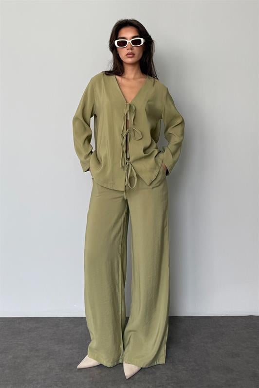 MDX Green Front Tied Top and Bottom Set Mg2473 - Crystal Lake