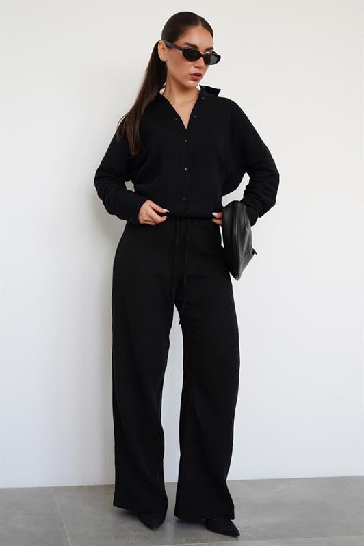 MDX Black Basic Women's Shirt Pants Suit Mg2461 - Menomonee Falls