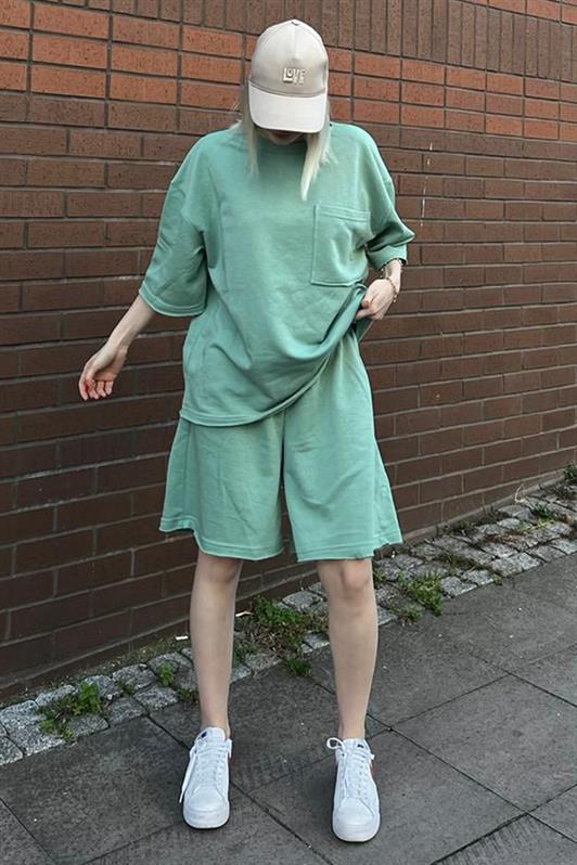MDX Mint Green Short Sleeve Shorts Set MG1981 - Claremont