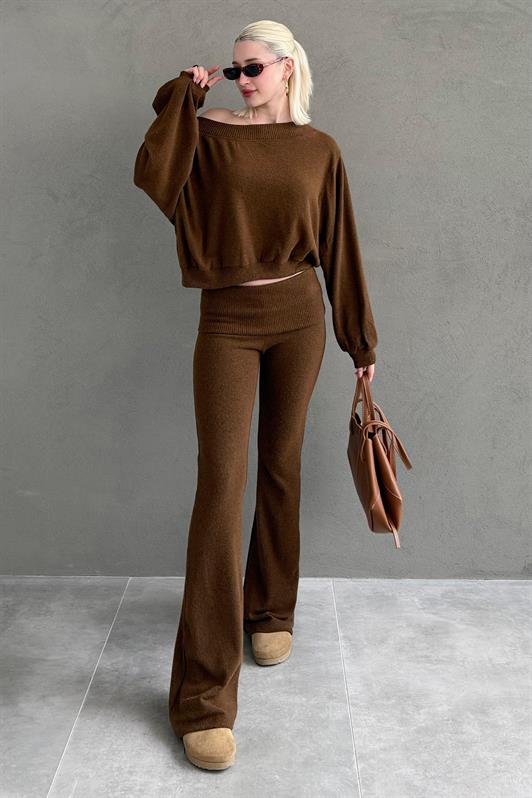 MDX Brown Blouse Pants Set Mg2289 - Homburg