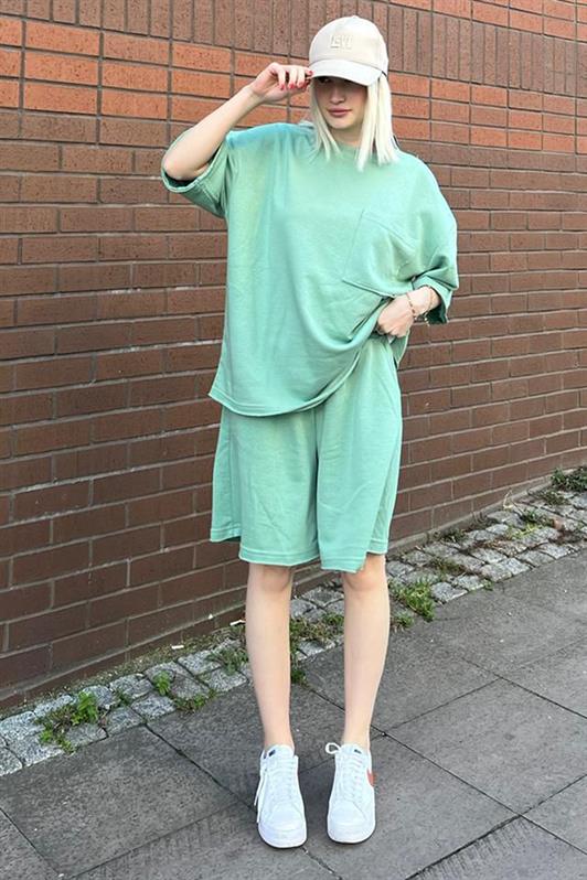 MDX Mint Green Short Sleeve Shorts Set MG1981 - Claremont