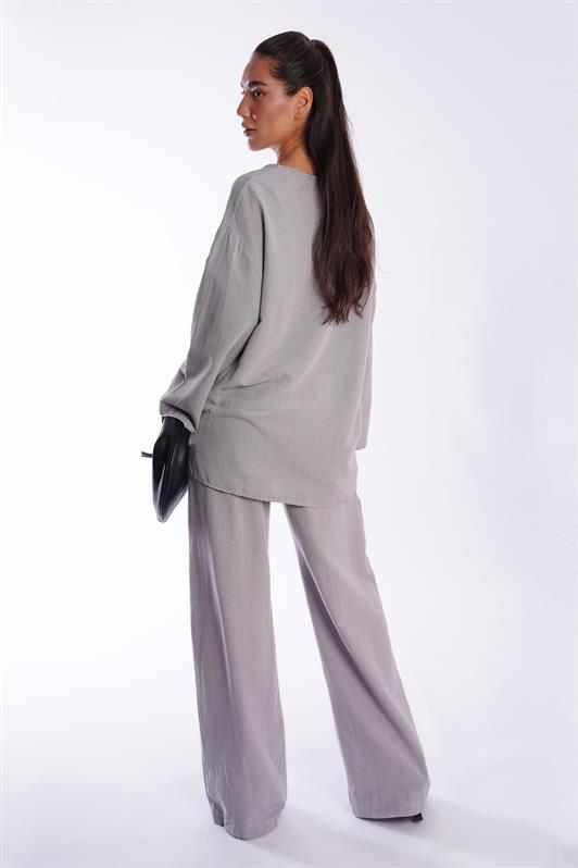 MDX Painted Gray Front Tied Top and Bottom Set Mg2423 - Năvodari