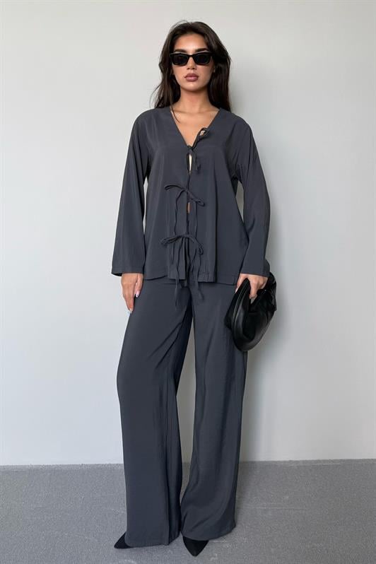 MDX Smoke Front Tied Top and Bottom Set Mg2473 - Joliette