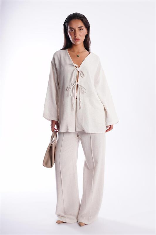 MDX Natural Front Tied Top and Bottom Set Mg2423 - Leganés