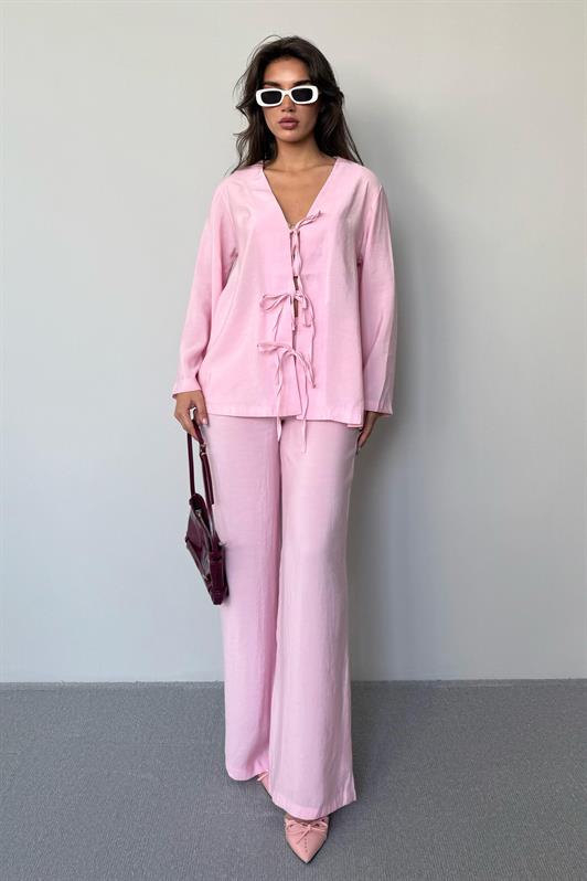 MDX Pink Front Tied Top and Bottom Set Mg2473 - Glenrothes