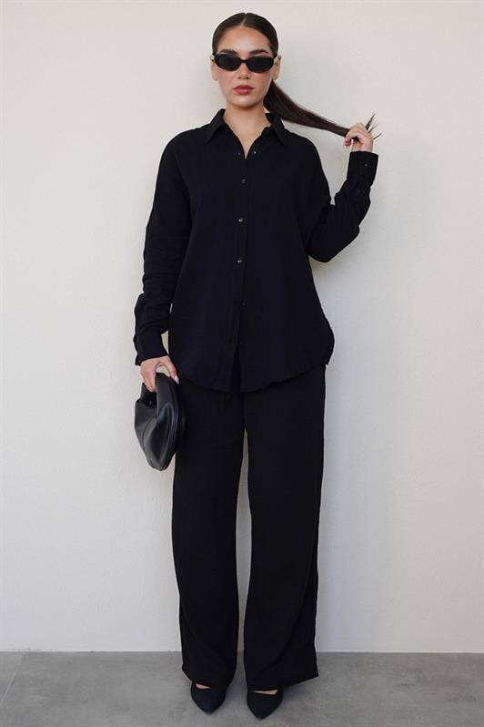 MDX Black Basic Women's Shirt Pants Suit Mg2461 - Menomonee Falls