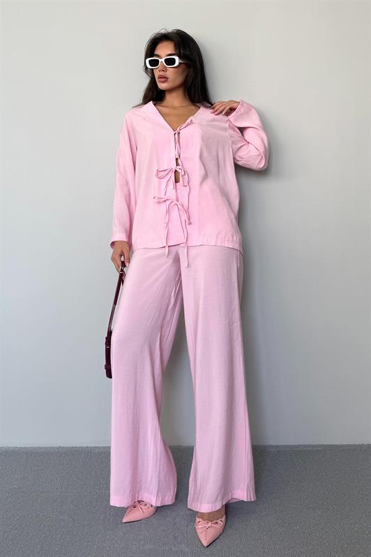 MDX Pink Front Tied Top and Bottom Set Mg2473 - Glenrothes