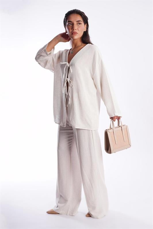 MDX Natural Front Tied Top and Bottom Set Mg2423 - Leganés