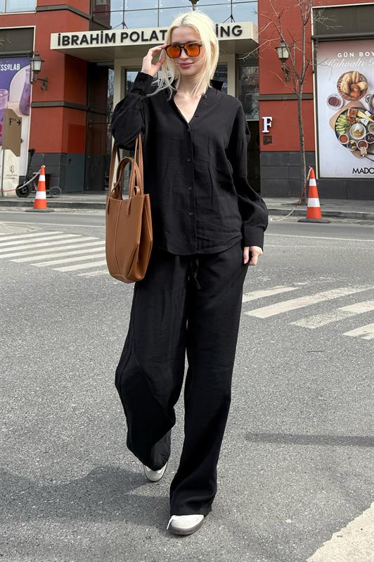MDX Black Basic Women's Shirt Pants Set Mg2352 - Mérida