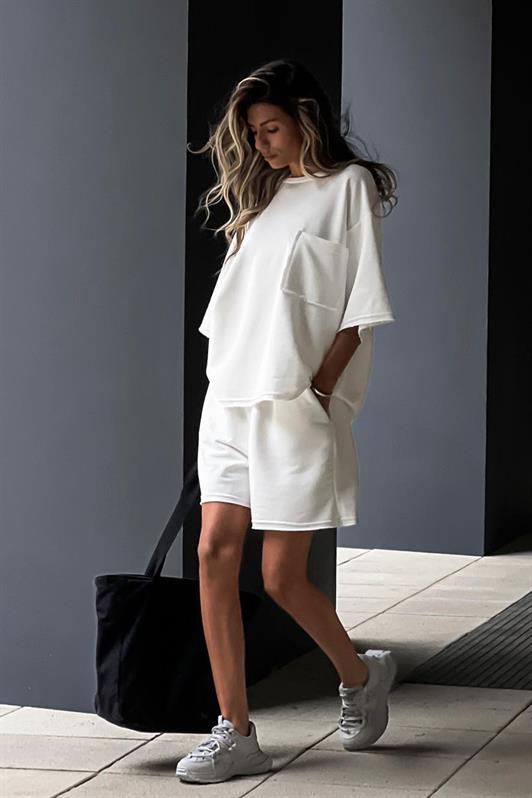 MDX White Short Sleeve Shorts Suit MG1981 - Eltham