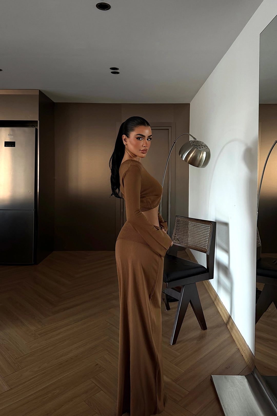 EYY Women Tan Skirt Suit - Carlisle