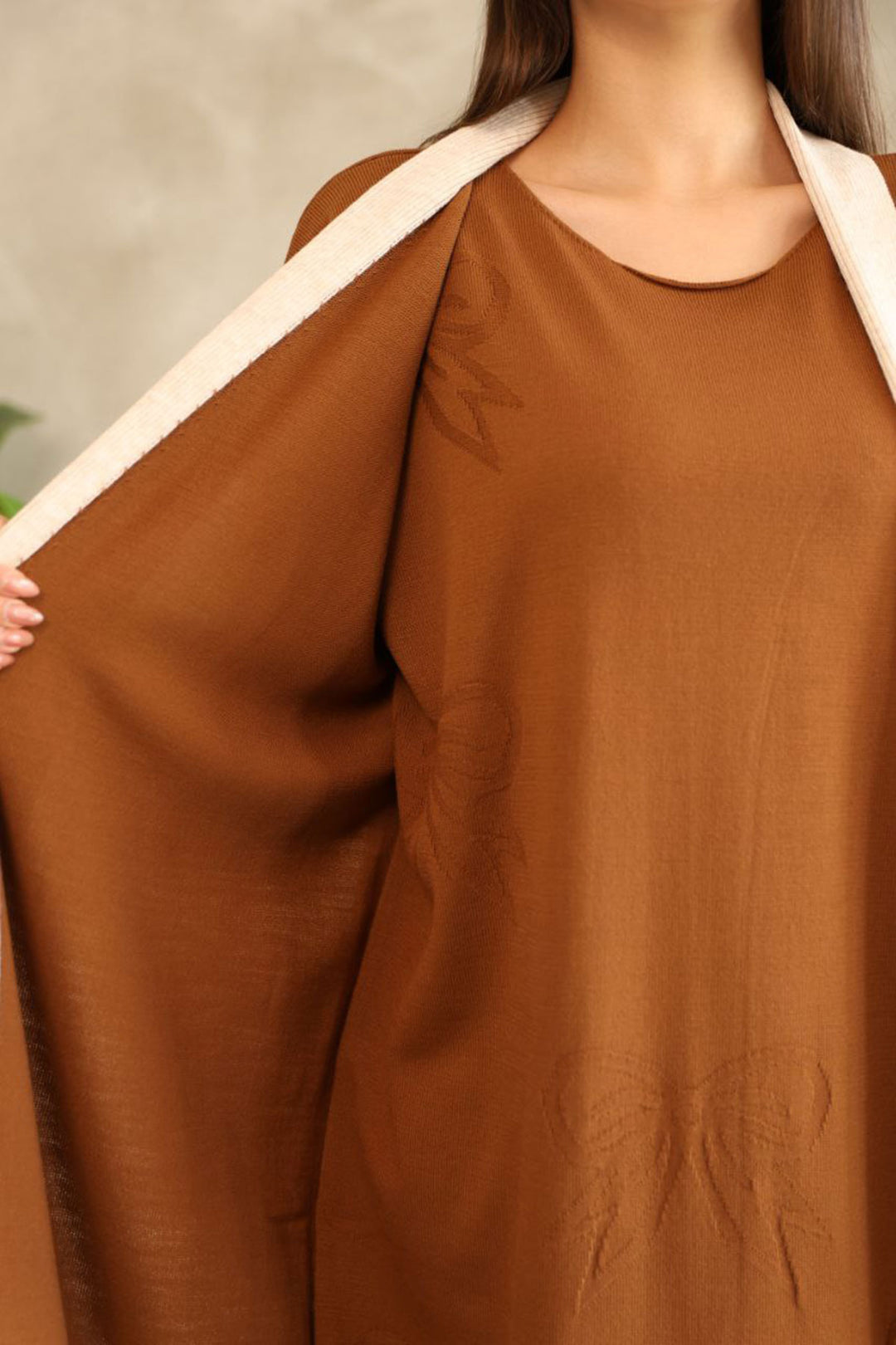 Cinnamon Coffee Bicycle Collar Sweater Dress BCES-252024 - Gummersbach