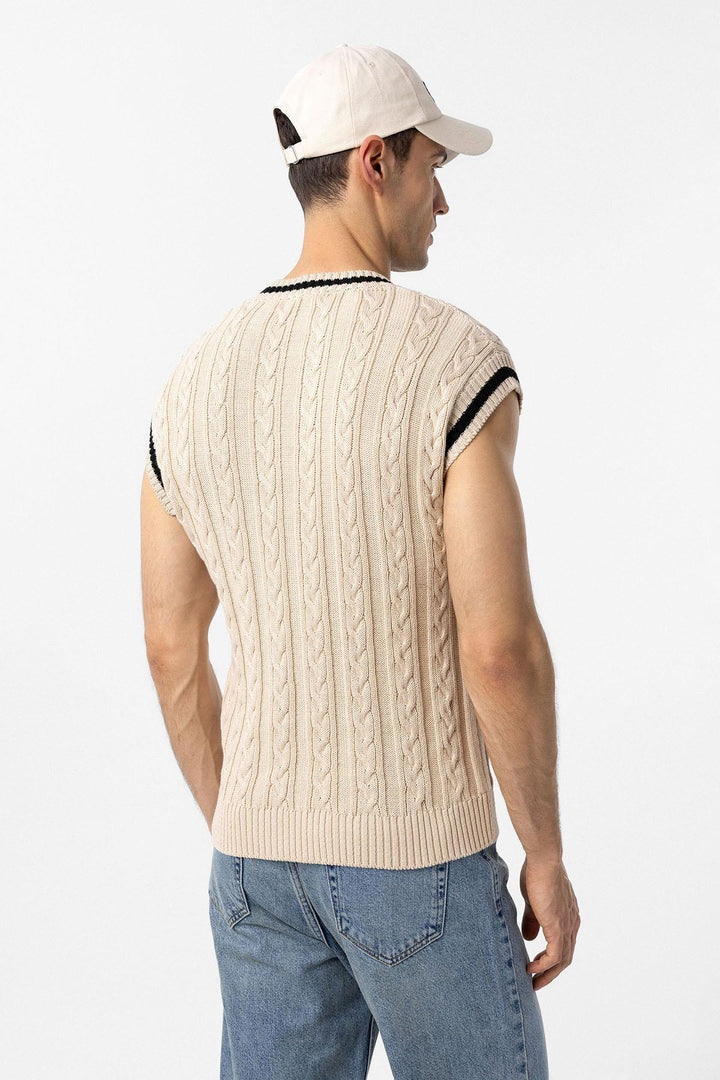 ANT Antioch Stone 100% Cotton Knitted Men's Vest - Lower Hutt
