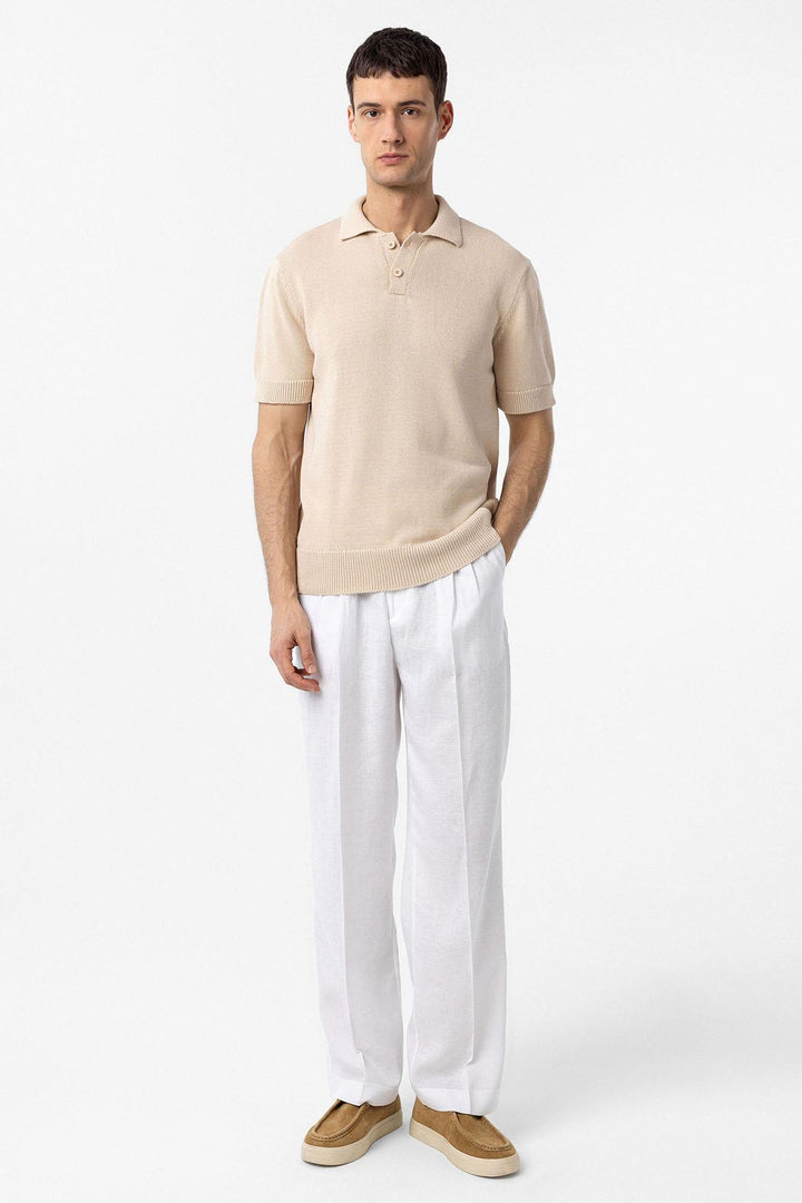 ANT Antioch Taş 100% Pamuk Polo Yaka Triko T-Shirt - Hayes