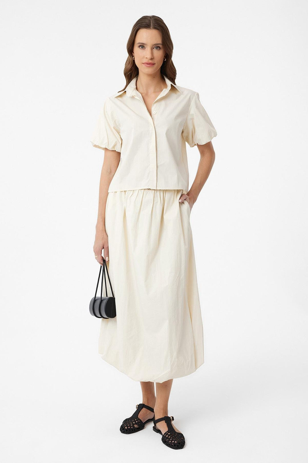 ANT Antioch Stone Balloon Sleeve Women's Shirt - Bourges