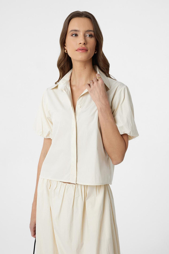ANT Antioch Stone Balloon Sleeve Women's Shirt - Bourges
