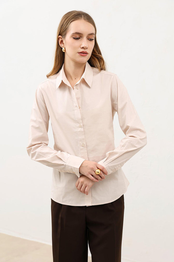 ANT Antioch Taş Basic Slim Fit Kadın Gömlek - Coatepec