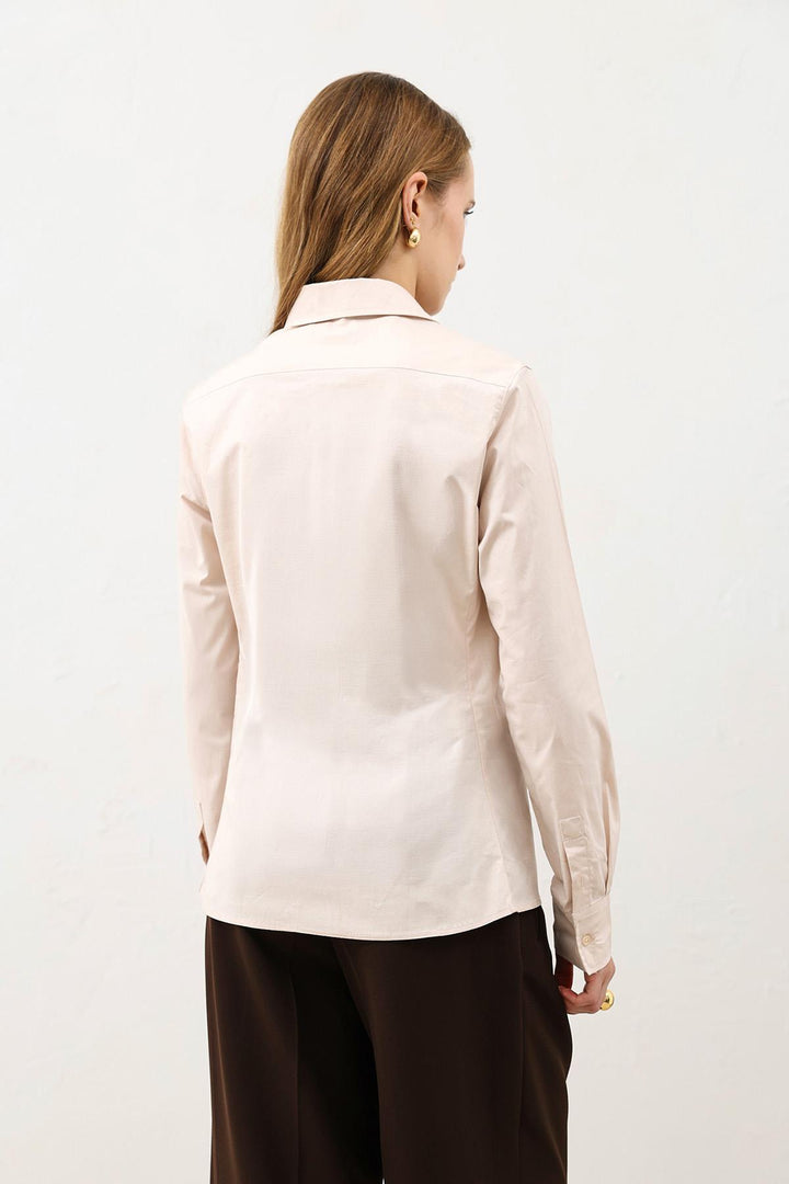 ANT Antioch Taş Basic Slim Fit Kadın Gömlek - Coatepec
