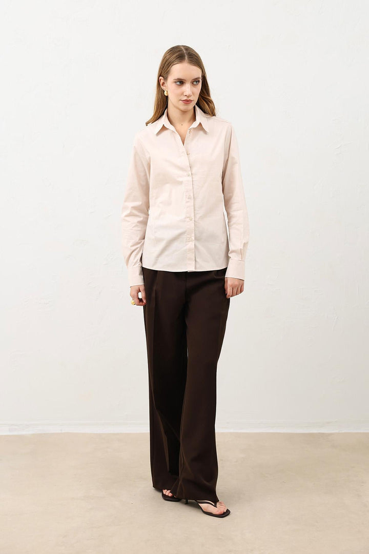 ANT Antioch Taş Basic Slim Fit Kadın Gömlek - Coatepec