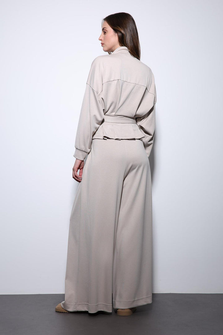 ANT Antioch Stone Belted Wide Leg Pantsuit - Remscheid