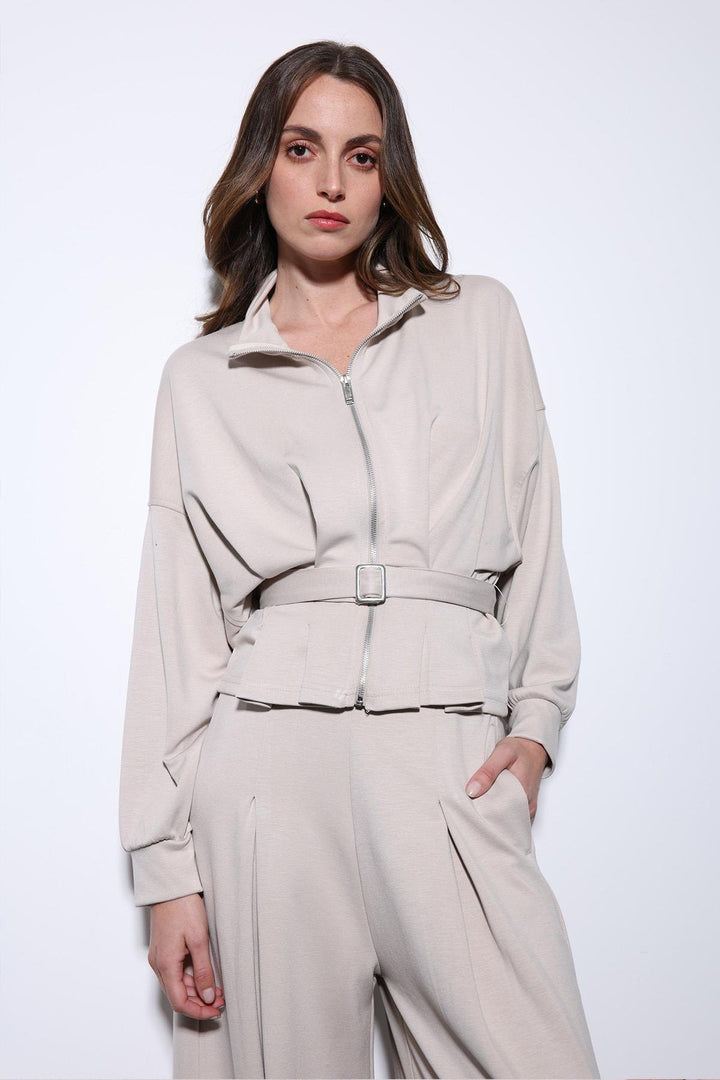 ANT Antioch Stone Belted Wide Leg Pantsuit - Remscheid