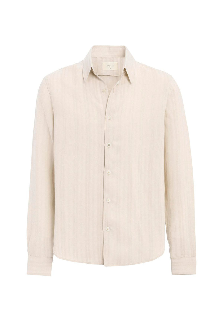 ANT Antioch Stone Striped and Textured Men's Shirt - Korydallós