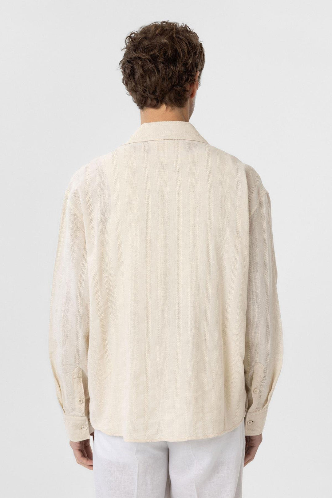 ANT Antioch Stone-Textured Jacquard Cotton Men's Shirt - Cesano Maderno