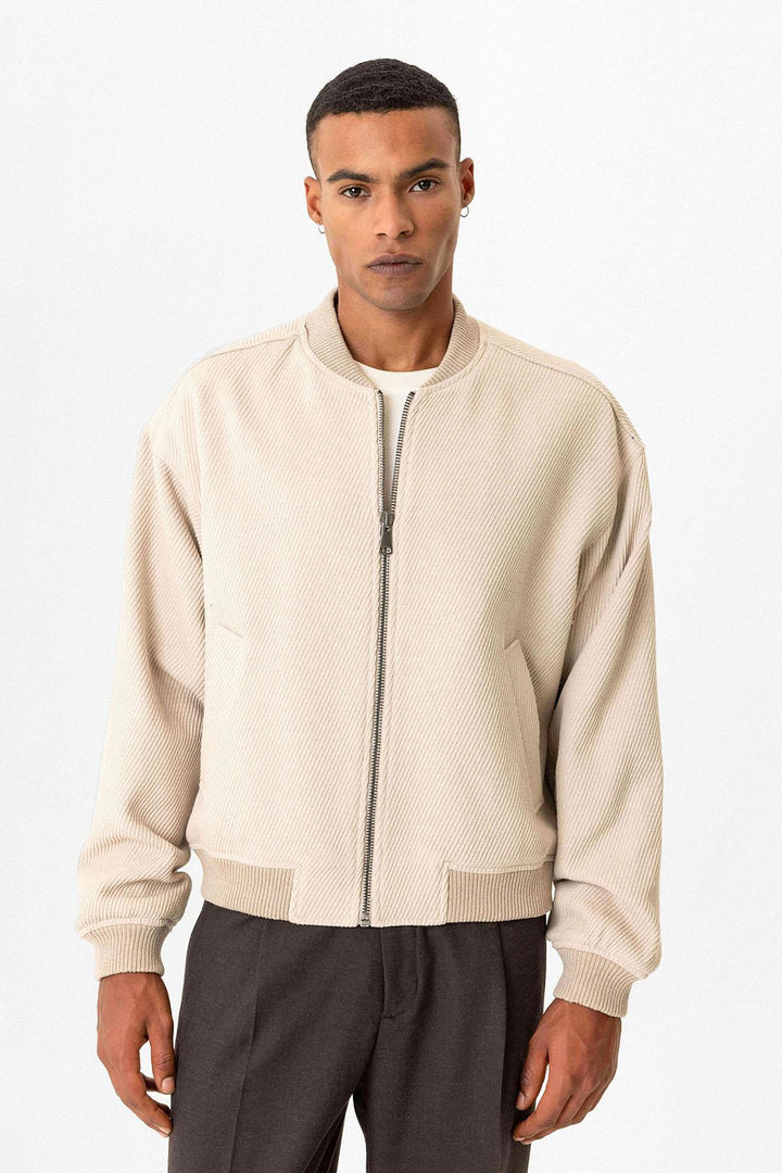 ANT Textured Oversize Bomber Men's Coat - Ragusa