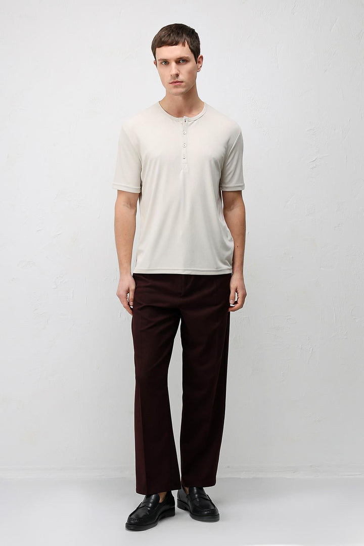 ANT Antioch Taş Düğmeli Yaka Erkek T-Shirt - Rowland Heights